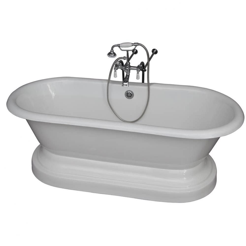 Tub Kit 61''CI,Dbl Roll Top w/ Base,Filler,Supplies,Drian-CP