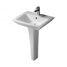Barclay B/3-368WH - Opulence 23'' Basin, White Rect. Bowl, 8'' WS