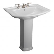 Barclay 3-494WH - Washington 765 Pedestal  Lavatory, 4''cc,  White
