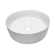 Barclay 4-113WH - Bolton 14'' Circular Basin, Fluted exterior, White