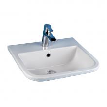 Barclay 4-181WH - Series 600 20'' Drop-In Basin 1 Hole, White