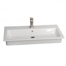 Barclay 4-2071WH - Harmony 47'' Drop-in wash basin 1-hole, White