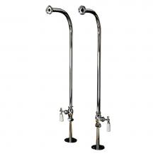 Barclay 4502-PL-CP - Freestanding Bath Supplies w/ Stops, Porc Hdles, Pol Chrome