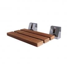 Barclay 6113-CP - 16'' Teak Wall Mount Slatted, Polished Chrome Trim