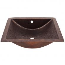 Barclay 6752-AC - Fuller 20'' Concave UM Lav Sink Hammered Antique Copper