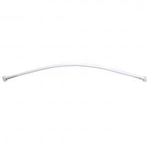 Barclay 7120-60-WH - Curved 60'' Shower Rod w/Flange White
