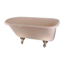 Barclay ADTR60-BQ-PB - Anthea Dbl Acrylic Roll Top BQ 60'', 3-3/8'' Holes, PB Feet