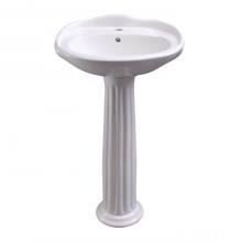 Barclay 3-3054WH - Arianne 19'' Pedestal Lavatory 4'' Center Set ,White