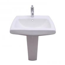 Barclay 3-454WH - Ambrose Pedestal for 4'' cc Overflow, White
