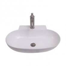 Barclay 4-1129WH - Leith 22''  Wall Hung Basin 4'' Centerset, White
