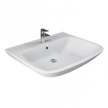 Barclay 4-1228WH - Eden 650 Wall-Hung Basin, 8'' Widespread, White