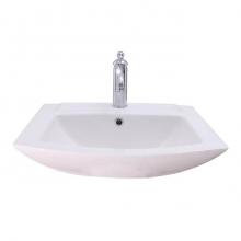 Barclay 4-1464WH - Burke Basin Only for 4'' CC Overflow, White