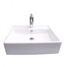 Barclay 4-9066WH - Markle Rect 20'' Wall Hung 1 Faucet hole,Overflow, White