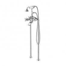 Barclay 4611-MC-CP - Freestanding Tub Faucet W/Hand Shower, 8'' Curved Body,CP