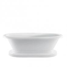 Barclay ATDR7H71B-WH - Corinne Acrylic Dbl Roll WH w/ Base, 72-7/8'', 7'' Holes