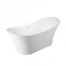 Barclay ATDSN69KIG-CP - Noreen AC Dbl Slipper Tub 69'' WH, w/Internal Drain Pipe, CP