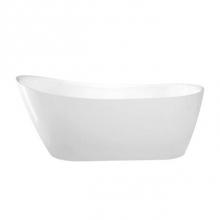 Barclay ATSN66EIG-CP - Lovina 66'' AC Slipper Tub WH, with Internal Drain Pipe, CP