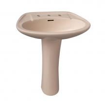 Barclay B/3-238WH - Morning 650 Ped Lav Basin only 8'' WS, Overflow,White