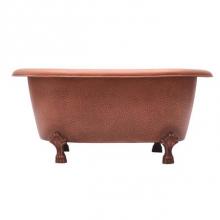 Barclay COTDRN31-AC-AC - Picasso Dbl Roll Copper, Claw Feet, 32'', No Faucet Holes