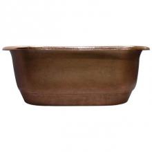 Barclay COTDRN66C-SAP - Rochelle 66'' Freestanding Tub AC Copper Ext &Polished INT