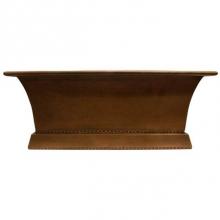 Barclay COTRECN66B-AC - Wilmott 66'' Freestanding Rect Hammered Copper Tub, AC