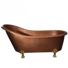 Barclay COTSN66-LC-PB - Lawson 66'' Slipper Tub w/feet PB,Tub Light AC, No Hole