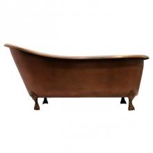 Barclay COTSN68-AC-AC - Gitali 68'' Slipper Copper Tub, ClawFoot, Antique Copper