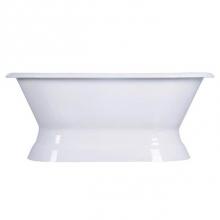 Barclay CTDRN66B-WH - Cromwell Cast Iron Dbl Roll w/ base, 66'', WH, No Holes