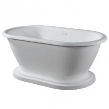 Barclay RTDRN59B-WH - Wingate 59'' BARstone Freestanding Tub w/Integrated base,Matte WH