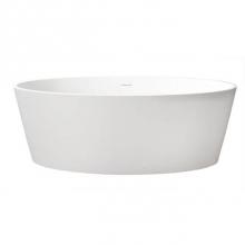 Barclay RTOVN63-OF-WH - Magnus BARstone Oval, 63'', No Faucet Holes, White Matte
