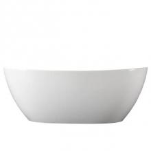 Barclay RTOVN64-OF-WH - Howe 64'' BARstone Freestanding Tub, Matte White, No Holes