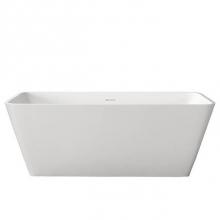 Barclay RTRECN59-WH - Romo 59'' BARstone Rectangular Tub White, No Holes