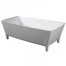 Barclay RTRECN67-WH - Timon  67'' BARstone Freestanding Tub, White Matte