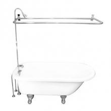 Barclay TKADTR60-WCP4 - Tub Kit 60'' AC Roll Top, Shwr Unit, Supplies, Drain-Chrome