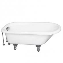 Barclay TKADTR60-WCP8 - Tub Kit 60'' AC Roll Top, Tub Filler, Supplies, Drain-Chrome