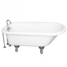 Barclay TKADTR60-WCP9 - Tub Kit 60'' AC Roll Top, Tub Filler, Supplies, Drain-Chrome