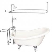 Barclay TKADTS60-BCP3 - Tub Kit 60'' AC Slipper, Shwr Unit, Supplies, Drain-Chrome