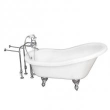 Barclay TKADTS60-WCP1 - Tub Kit 60'' AC Slipper, Tub Filler, Supplies, Drain-Chrome