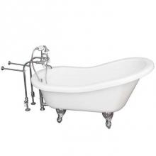 Barclay TKADTS67-WCP1 - Tub Kit 67'' AC Slipper, Tub Filler, Supplies, Drain-Chrome