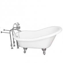 Barclay TKADTS67-WCP2 - Tub Kit 67'' AC Slipper, Tub Filler, Supplies, Drain-Chrome