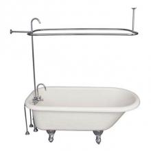 Barclay TKATR60-BCP1 - Tub Kit 60'' AC Roll Top, Shwr Unit, Supplies, Drain-Chrome