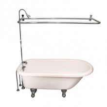 Barclay TKATR60-BCP4 - Tub Kit 60'' AC Roll Top, Shwr Unit, Supplies, Drain-Chrome