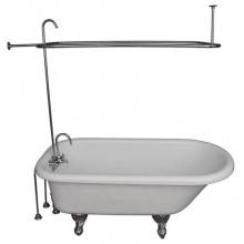 Barclay TKATR60-WCP1 - Tub Kit 60'' AC Roll Top, Shwr Unit, Supplies, Drain-Chrome