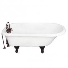 Barclay TKATR60-WORB2 - Tub Kit 60'' AC Roll Top, Tub Filler, Supplies, Drain-ORB