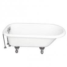 Barclay TKATR67-WCP7 - Tub Kit 67'' AC Roll Top, Tub Filler, Supplies, Drain-Chrome