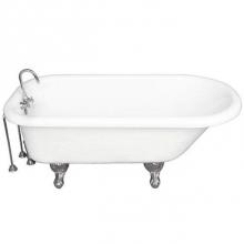 Barclay TKATR67-WCP9 - Tub Kit 67'' AC Roll Top, Tub Filler, Supplies, Drain-Chrome