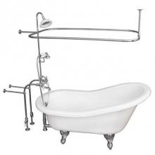 Barclay TKATS67-WCP3 - Tub Kit 67'' AC Slipper, Shwr Unit, Supplies, Drain-Chrome