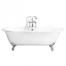 Barclay TKCTDRH-CP1 - Tub Kit 67'' CI Dbl Roll Top Filler, Supplies, Drain-Chrome