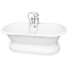 Barclay TKCTDRHB-CP1 - Tub Kit 67'' CI Dbl Roll Top Base,Filler,Supplies,Drain-Chr