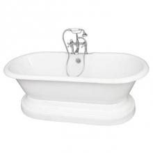 Barclay TKCTDRHB-CP2 - Tub Kit 67'' CI Dbl Roll Top Base,Filler,Supplies,Drain-Chr